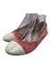 Lanvin Shoe Size 39 Red & White Leather & Canvas Toe cap Tweed Round Toe Flats Red & White / 39