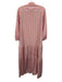 Ann Mashburn Size Small Pink, Red, Green Cotton Long Sleeve Striped Tiered Dress Pink, Red, Green / Small