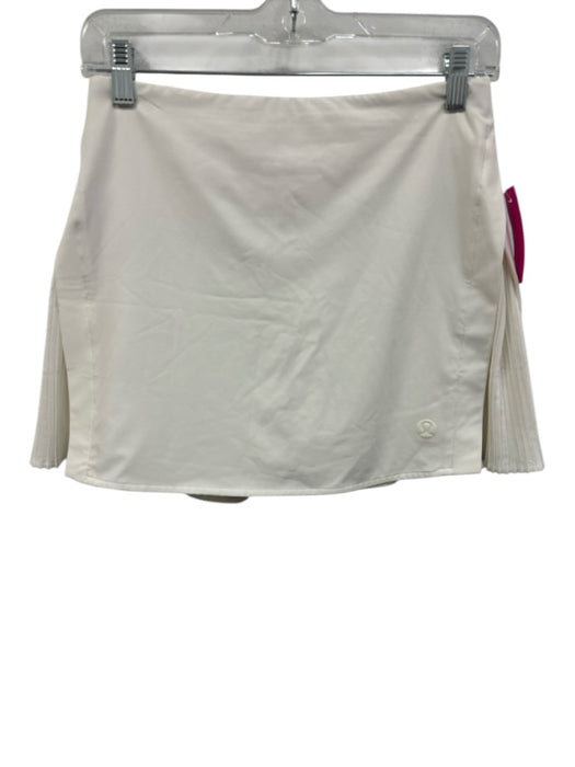 Lululemon Size 4 White Polyester Blend Pleated Skort Athletic Skirt White / 4