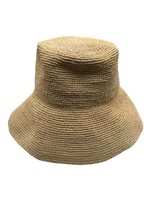 Vince Beige Paper Wide Brim Drawstring Hat Beige / One Size