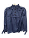 Sea New York Size XS Blue Cotton Blend Long puff sleeve Ruffles Elastic Top Blue / XS
