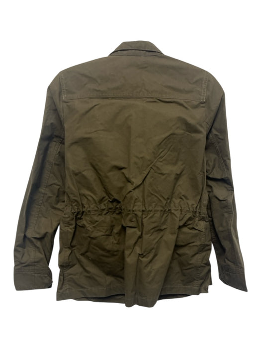 Ann Mashburn Size XS Dark Green Cotton Long Sleeve Waxed Chore Pockets Jacket Dark Green / XS
