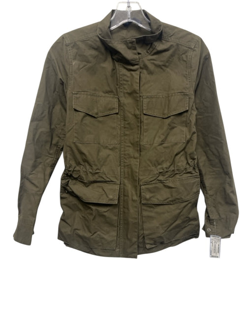 Ann Mashburn Size XS Dark Green Cotton Long Sleeve Waxed Chore Pockets Jacket Dark Green / XS