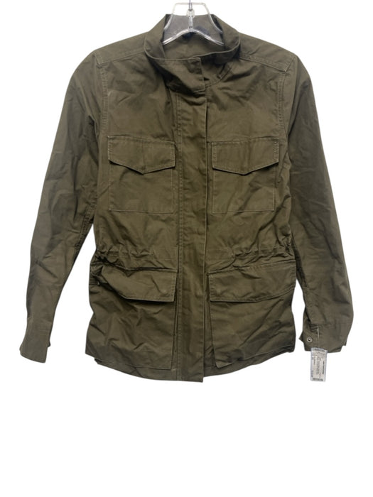Ann Mashburn Size XS Dark Green Cotton Long Sleeve Waxed Chore Pockets Jacket Dark Green / XS