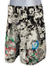 Oscar de la Renta Size 4 Black, White & Multi Cotton Blend Floral Jacquard Skirt Black, White & Multi / 4