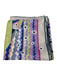 CB Grey Purple & Multi Silk Twill Printed Square Floral design scarf Purple & Multi