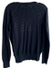 Ted Baker Size 2 Black Cotton & Cashmere Knit Rhinestone Long Sleeve Sweater Black / 2