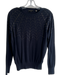Ted Baker Size 2 Black Cotton & Cashmere Knit Rhinestone Long Sleeve Sweater Black / 2