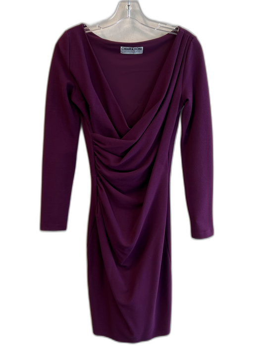 Chiara Boni La Petite Robe Size Est S Purple Missing Fabric Tag Draped Dress Purple / Est S
