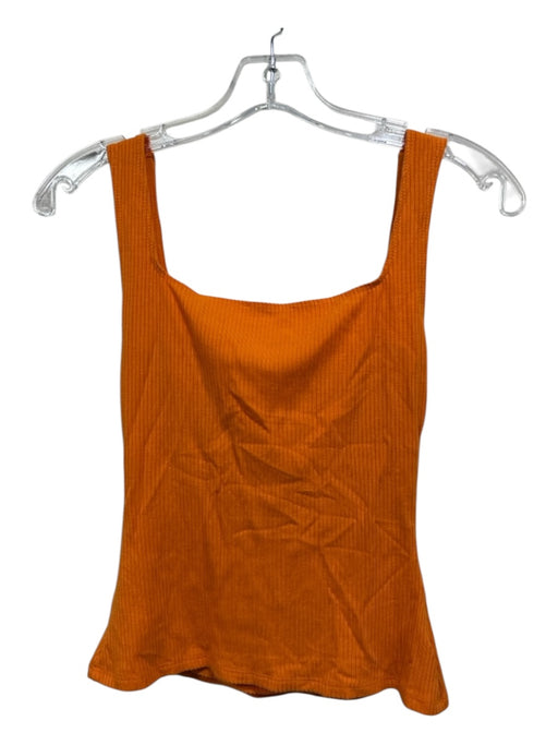 Reformation Size Small Orange Lyocell blend Ribbed Knit Square Neck Top Orange / Small
