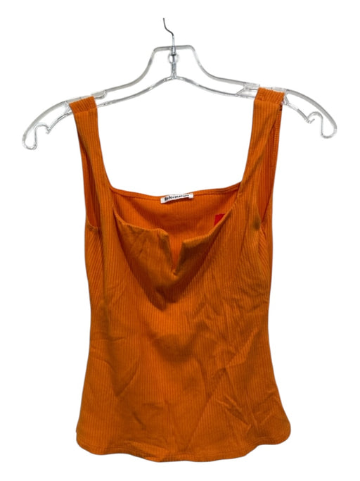 Reformation Size Small Orange Lyocell blend Ribbed Knit Square Neck Top Orange / Small