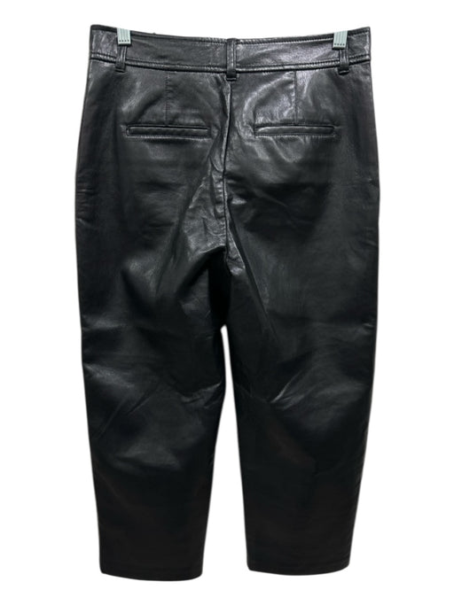 Spanx Size Medium Black Rayon Blend Mid Rise Elastic Waist Pull On Pants Black / Medium