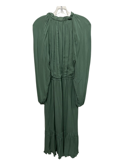 Anna Cate Size M Sage green Rayon Notched Neckline Rays Empire Waist Dress Sage green / M