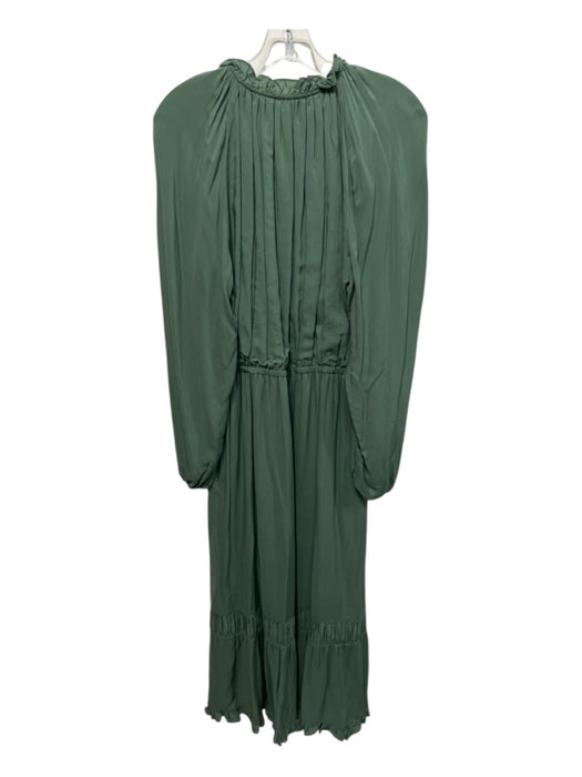 Anna Cate Size M Sage green Rayon Notched Neckline Rays Empire Waist Dress Sage green / M