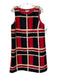 Ann Mashburn Size L Red, Black, Cream Wool Plaid Sleeveless Knee length Dress Red, Black, Cream / L