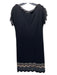 M Missoni Size L Black Print Viscose Blend Scalloped Dress Black Print / L