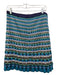 Missoni Size 46/L Blue, Purple, White Polyester Abstract Stripes Skirt Blue, Purple, White / 46/L