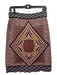 Missoni Size 44 Brown, Pink, Blue Missing Fabric Abstract Elastic Waist Skirt Brown, Pink, Blue / 44