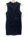 Spanx Size L Dark Wash Cotton Sleeveless Midi pleats Denim Dress Dark Wash / L