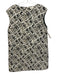 Ann Mashburn Size L White, Gray & Black Polyester Sleeveless Textured Midi Dress White, Gray & Black / L