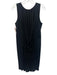 Diane Von Furstenberg Size 10 Black Silk Sleeveless Pleats Gathered Dress Black / 10