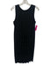 Diane Von Furstenberg Size 10 Black Silk Sleeveless Pleats Gathered Dress Black / 10