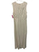 Tory Burch Size 12 White & Navy Viscose & Silk Maxi Knit Floral Dress White & Navy / 12