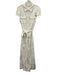 Alice + Olivia Size 12 White Cotton & Viscose Short Sleeve Maxi Buttons Dress White / 12