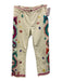 Etro Size 30 White & Multi Cotton Mid Rise Graphic Print Zip Fly Pants White & Multi / 30