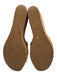 Tory Burch Shoe Size 10.5 Brown Leather & Cork Wedge Patent Open Toe Sandals Brown / 10.5