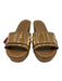 Tory Burch Shoe Size 10.5 Brown Leather & Cork Wedge Patent Open Toe Sandals Brown / 10.5