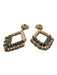 No Brand Pink & Multi Beads Rhombus Post Back Dangle Earrings Pink & Multi
