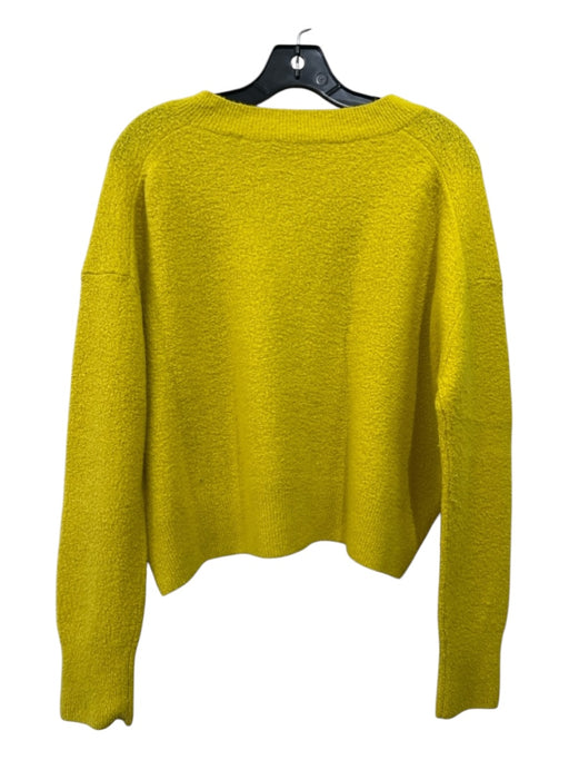 Vince Size M Yellow Wool & Polyamide Blend Plush Sweater Yellow / M