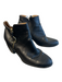 Qupid Shoe Size 8.5 Black Leather Gold hardware Side Zip Almond Toe Booties Black / 8.5