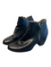 Qupid Shoe Size 8.5 Black Leather Gold hardware Side Zip Almond Toe Booties Black / 8.5