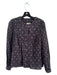 Sezane Size 35 Gray & Purple Cotton Floral Long Sleeve Button Up Seam Detail Top Gray & Purple / 35