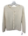 Sezane Size Small Creme Mohair & Alpaca Fuzzy Rib Knit Button Up Cardigan Creme / Small