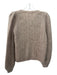 Sezane Size Small Brown & White Polyamide & Merino Wool Button Up Fuzzy Cardigan Brown & White / Small