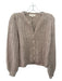 Sezane Size Small Brown & White Polyamide & Merino Wool Button Up Fuzzy Cardigan Brown & White / Small