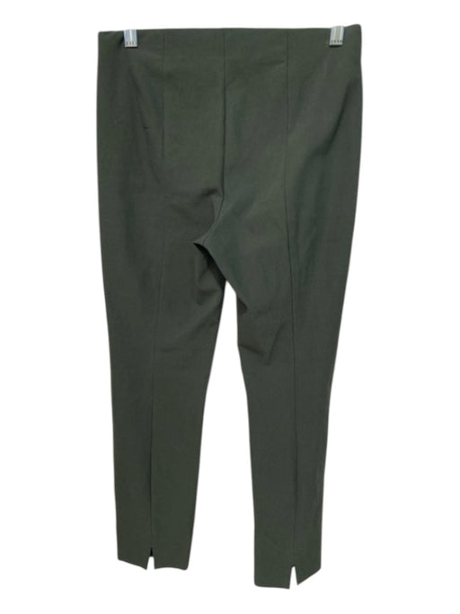 Vince Size Medium Green Cotton Blend Side Zip Elastic Waist Straight Pants Green / Medium