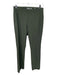 Vince Size Medium Green Cotton Blend Side Zip Elastic Waist Straight Pants Green / Medium