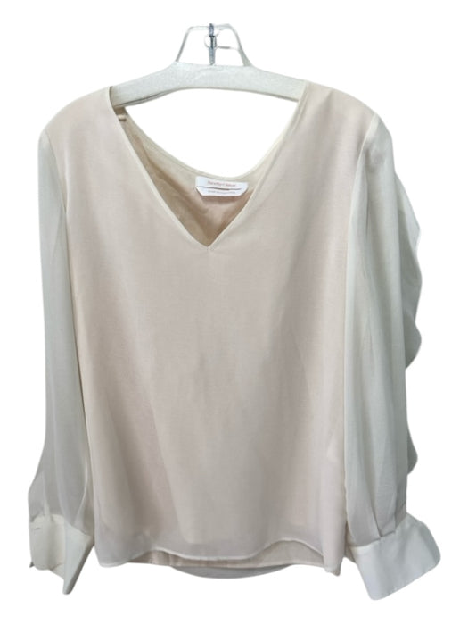 See By Chloe Size 38 Pale Pink Polyester V Neck Long Sheer Sleeve Top Pale Pink / 38