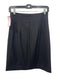 Theory Size 8 Black Wool Blend Back Zip Darted Back Paneled Fitted Skirt Black / 8