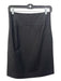 Theory Size 8 Black Wool Blend Back Zip Darted Back Paneled Fitted Skirt Black / 8