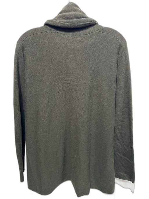 Vince Size Large Olive Green No Fabric Tag Rib Knit Turtle Neck Raw Hem Sweater Olive Green / Large