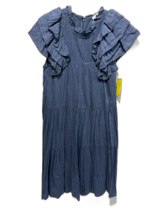 Sea New York Size S Slate Blue Cotton Blend Linen Blend Layered Dress Slate Blue / S