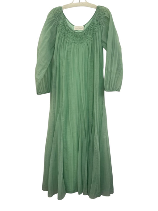 Loeffler Randall Size Medium Mint Green Polyamide Long puff sleeve smocked Dress Mint Green / Medium