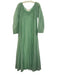 Loeffler Randall Size Medium Mint Green Polyamide Long puff sleeve smocked Dress Mint Green / Medium