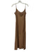Jenni Kayne Size XS Brown & White Viscose Blend Spaghetti Strap Striped Dress Brown & White / XS