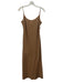 Jenni Kayne Size XS Brown & White Viscose Blend Spaghetti Strap Striped Dress Brown & White / XS